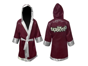 Custom Muay Thai Robe / Fight Robe : Maroon